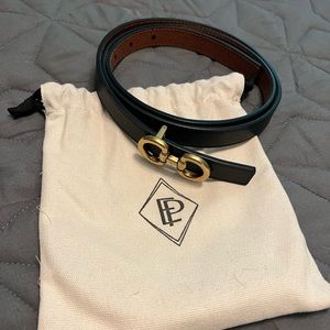 Edited Pieces Reversible Thin Belt